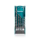 Kit Jogo de Brocas Long Life Para Concreto Com 5 Brocas E-11536 Makita