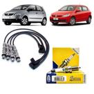 Kit Jogo de Cabos e Velas de Ignição Gol Voyag Saveir Fox G5 1.0 1.6 8v - Magneti marelli e ILM