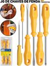 Kit Jogo De Chave De Fenda 6 Peças Ferramenta Tramontina Ponta Chata Cruzada E Tipo Clip Reparos Domésticos Elétricos Kit Jogo De Chave De Fenda 6 Peças Ferramenta Tramontina Ponta Chata Cruzada E Tipo Clip Reparos Domésticos Elétricos