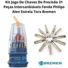 Kit Jogo De Chaves De Precisão 31 Peças Intercanbiáveis Fenda Philips Alen Estrela Torx Bremen Kit Jogo De Chaves De Precisão 31 Peças Intercanbiáveis Fenda Philips Alen Estrela Torx Bremen