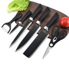 Kit Jogo De Facas Com Utensílios De Cozinha 6 Peças Aco Inoxidável Profissional Antiaderente