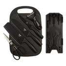 Kit Jogo De Facas De Cozinha 7 Peças Aço Inoxidável Preto