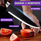 Kit Jogo De Facas Inox Churrasco Cozinha 8 Peças Faqueiro