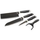 Kit Jogo De Facas Profissional Com 4 Peças Preta