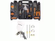 kit Jogo de Ferramentas 129 pçs + Pistola de Pintura 3 Bicos Stels