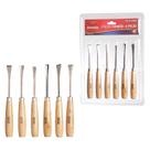 Kit Jogo de Formão Cortar Entalhar Esculpir Madeira Artesanato - 6 unidades - Corneta Ferramentas