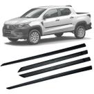 Kit Jogo de Frisos Laterias da Porta Fiat Strada Cabine Dupla 2021/2022 Original Novo