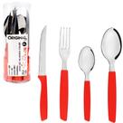 Kit Jogo De Garfo Faca Colheres Sobremesas Inox Com 24 Peças - ORIGINAL LINE PREMIUM