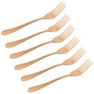 Kit Jogo De Garfo Refeição Gold Rose 12pç Inox Rústico Luxo
