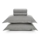 Kit Jogo De Lençol Karsten 4 Peças Cama King Tesso 100% Algodão Cor:Cinza