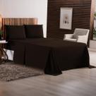 Kit Jogo de Lençol Roupa de Cama Casal Padrão 04 Peças 170 Fios Com / Sem Elastico Fronhas Envelope Toque Extra Macio