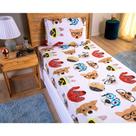 kit jogo de lençol solteiro com elástico 2 peças Estampas::Pets