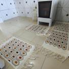 Kit Jogo de Passadeira Tapete de Cozinha Grande 3 Peças Estampado com Nozinho Tecido Grosso