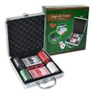 Kit Jogo De Poker Com Maleta 100 Fichas 2 Baralhos 5 Dados