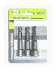 Kit Jogo De Soquete Bits Canhão Parafusadeira 6 8 10mm Ímã