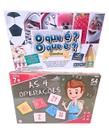 Kit Jogo De Tabuleiro Infantil Charadas O Que É O Que É E As 4 Operações Didatico Matematica