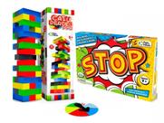 Kit jogo de tabuleiro stop + caiu perdeu pró Pais e Filhos