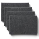 Kit Jogo de Tapete 4 Tapetes de Banheiro 38x58cm Antiderrapante Microfibra Bolinha Macio Abosrvente