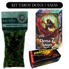 Kit Jogo De Tarot com 1 Baralho Tarot 1 Banho De Ervas 40g 1 Caixa Defumador Tablet