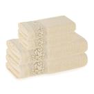 Kit Jogo De Toalhas Karsten 4 Peças Banho e Rosto Provence Fio Cardado Algodão Softmax