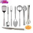 Kit Jogo de Utensílios de Cozinha 8 pçs Espátula Vazada