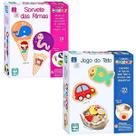 Kit Jogo Do Tato Educativo Sensorial Madeira E Sorvete Das Rimas Didatico Para Alfabetização