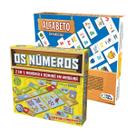 Kit Jogo Educativo Alfabeto e Números 2 em 1 Dominó Memória Kit Jogo Educativo Alfabeto e Números 2 em 1 Dominó Memória