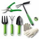 Kit Jogo Ferramentas Jardim Jardinagem 5 Peças Profissional + Luva Brinde
