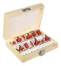 Kit Jogo Fresas Para Tupia Madeira 12 Peças C/ Maleta
