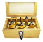 Kit Jogo Fresas Para Tupia Madeira 8 Peças Haste 12mm