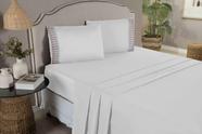 Kit Jogo Lençol De Cama Bordado Inglês Casal MicroPercal 4 Peças 400 Fios com Porta Travesseiro Kit Jogo Lençol De Cama Bordado Inglês Casal MicroPercal 4 Peças 400 Fios com Porta Travesseiro