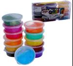 Kit Jogo Massinha Gel Slime com 12 potes (sai 2,09 a unid no kit)