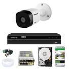 Kit Jogo Monitoramento Cftv Drvr 4 Canais Multi HD Intelbras Mhdx Com 1 Câmera