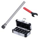 kit jogo pinças er16 10 pcs + haste paralela 20x150 + chave kit jogo pinças er16 10 pcs + haste paralela 20x150 + chave