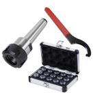 kit jogo pinças er25 + cone morse 2 + chave
