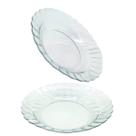 Kit Jogo Pratos Fundo Sopa Transparente 12 Peças 22,4cm