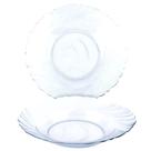 Kit Jogo Pratos Fundo Sopa Transparente 8 Peças 22,5cm