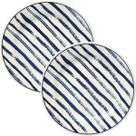 Kit Jogo Pratos Raso Jantar 8 Pessoas 8Pçs Margaridas 24cm