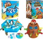 Kit Jogo Pula Pirata Barril + Jogo Pinguim Quebra Gelo