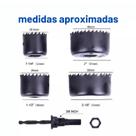 Kit Jogo Serra Copo 6 Peças Para Madeira Gesso Pvc Plástico