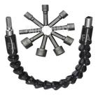 Kit Jogo Soquete 9pç Extensão Flexivel Parafusadeira Conserto Manutenção