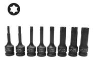 Kit Jogo Soquete Impacto Chave Torx Estrela 1/2 - T30 A T90 F&ampm