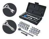 Kit Jogo Soquetes Sextavado C/ Catraca 40 Pcs Fertak