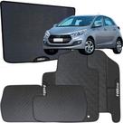 Kit Jogo Tapete Hb20 2016 a 2020 4 Peças + Tapete Porta Malas Emborrachado Carro Personalizado