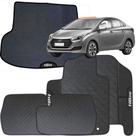 Kit Jogo Tapete Hb20 Sedan 2012 a 2025 4 Peças + Tapete Porta Malas Emborrachado Carro Personalizado