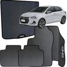 Kit Jogo Tapete Onix 2016 a 2020 4 Peças + Tapete Porta Malas Emborrachado Automotivo Personalizado