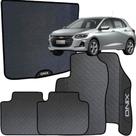 Kit Jogo Tapete Onix 2020 a 2024 4 Peças + Tapete Porta Malas Emborrachado Automotivo Personalizado