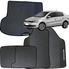 Kit Jogo Tapete Voyage G6 2013 a 2015 4 Peças + Tapete Porta Malas Emborrachado Carro Personalizado
