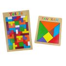 Kit Jogos Educativo Tangram e Tetris 40 Peças em MDF Kit Jogos Educativo Tangram e Tetris 40 Peças em MDF