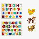 Kit Jogos Educativos 3 Alinhavos e Letras Numeros e Formas Coloridas Divertido Aprender Inglês
